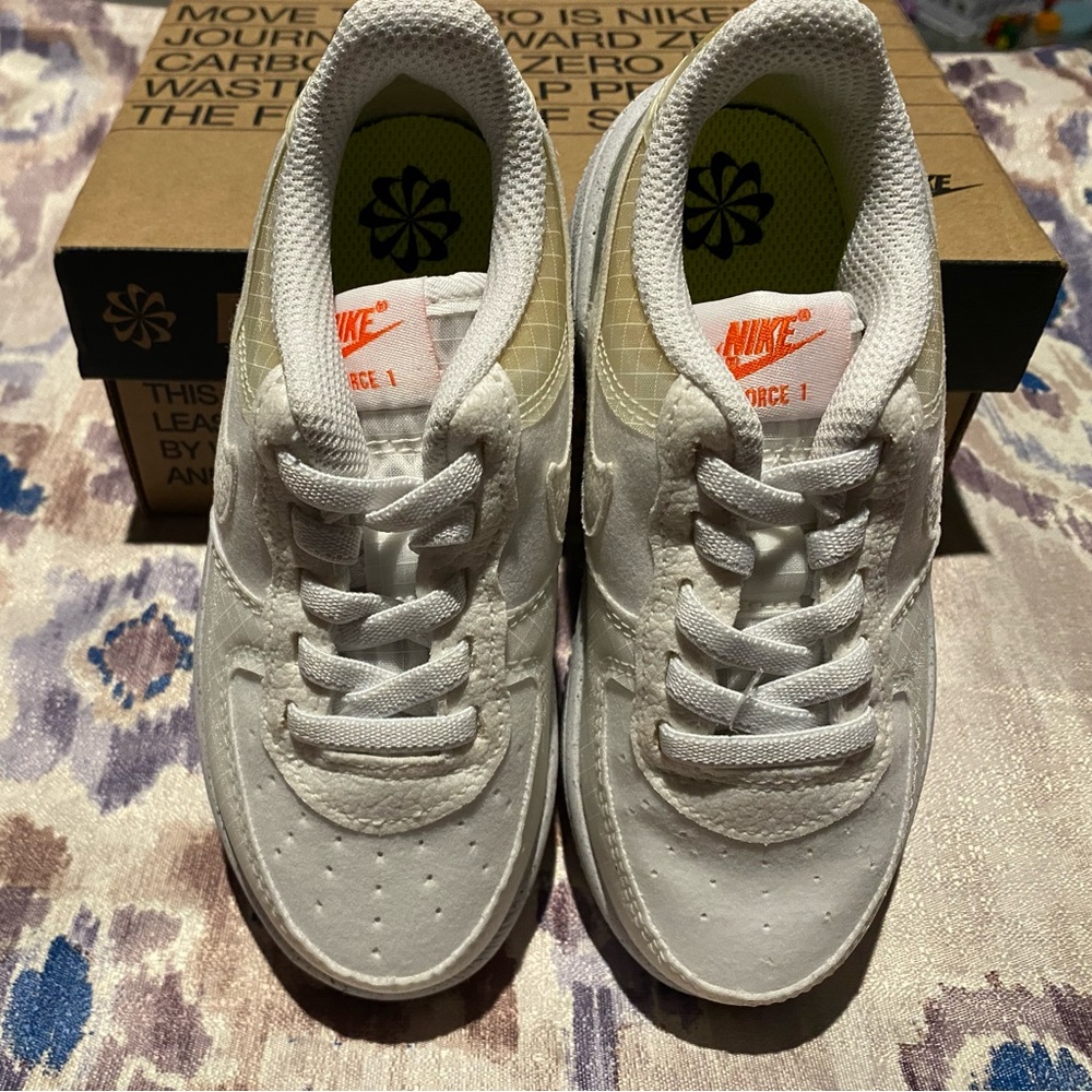 Nike Kids Force 1 Crater White Sneakers